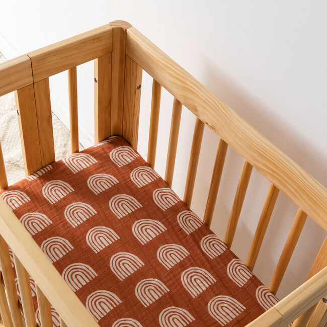 All-Stages Bassinet Sheet, Terracotta Rainbow
