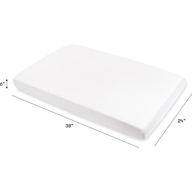 Organic Muslin Cotton Mini Crib Sheet, White - Crib Sheets - 6