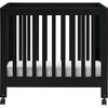 Origami Mini Crib, Black - Cribs - 1 - thumbnail