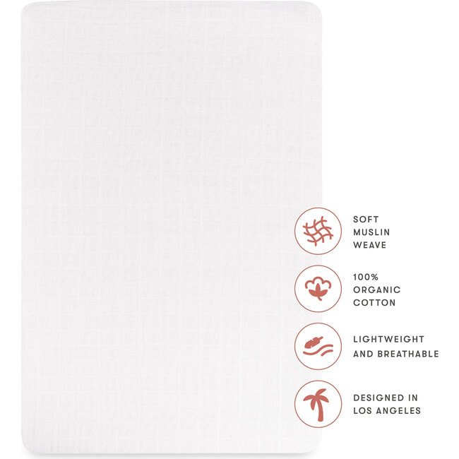 All-Stages Bassinet Sheet, White - Crib Sheets - 6