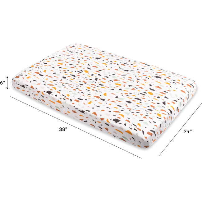 Organic Muslin Cotton Mini Crib Sheet, Terrazzo - Crib Sheets - 8