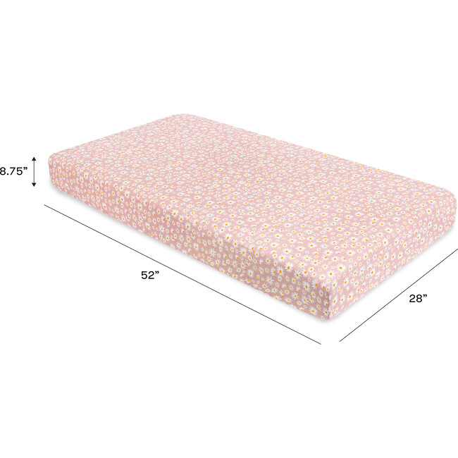 Organic Muslin Cotton Crib Sheet, Daisy - Crib Sheets - 8