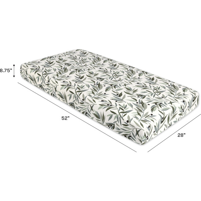 Organic Muslin Cotton Crib Sheet, Olive Branches - Crib Sheets - 8