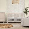 Gelato 4-in-1 Convertible Crib, White Feet with Toddler Bed Conversion Kit, Washed Natural - Cribs - 2 - thumbnail