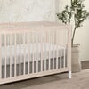 Gelato 4-in-1 Convertible Crib, White Feet with Toddler Bed Conversion Kit, Washed Natural - Cribs - 3 - thumbnail