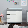 Hudson 3-Drawer Changer Dresser with Removable Changing Tray, Grey/White - Dressers - 3 - thumbnail