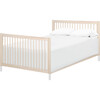 Gelato 4-in-1 Convertible Crib, White Feet with Toddler Bed Conversion Kit, Washed Natural - Cribs - 8 - thumbnail
