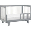 Hudson 3-in-1 Convertible Crib with Toddler Bed Conversion Kit, Grey/White - Cribs - 9 - thumbnail