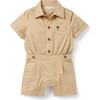 The Safari Twill Baby Romper, Khaki - Rompers - 1 - thumbnail