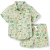 The Cabana Matching Baby Set, Green - Mixed Apparel Set - 1 - thumbnail