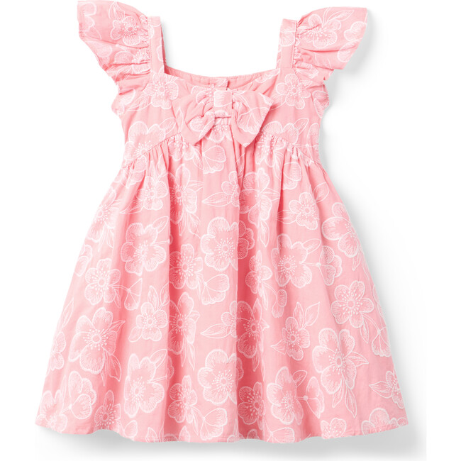 The Embroidered Bloom Dress, Pink