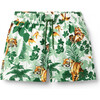Recycled Tiger Swim Trunk, Green - Swim Trunks - 1 - thumbnail