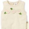The Crochet Flower Matching Baby Set, Khaki - Mixed Apparel Set - 2 - thumbnail