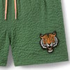 Recycled Seersucker Tiger Swim Trunk, Green - Swim Trunks - 2 - thumbnail