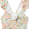 Recycled Floral Ruffle Rosette Swimsuit, Multi - One Pieces - 2