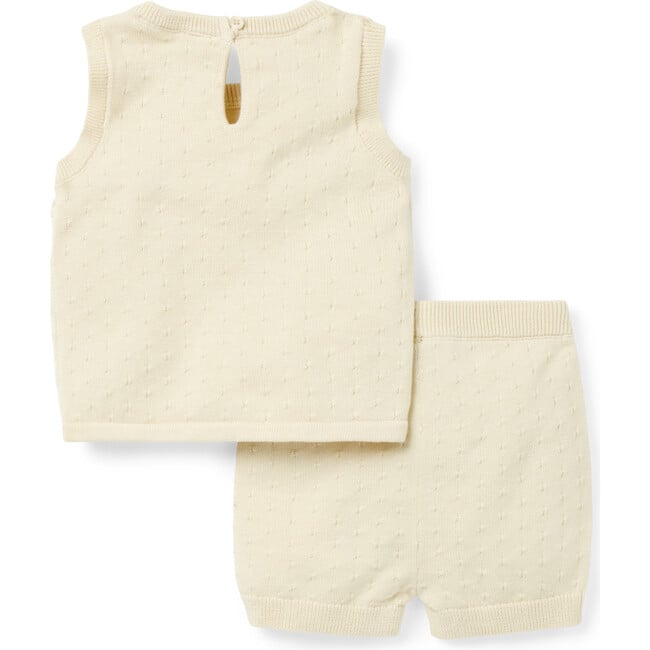 The Crochet Flower Matching Baby Set, Khaki - Mixed Apparel Set - 3