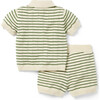 The Striped Matching Baby Set, Green - Mixed Apparel Set - 3