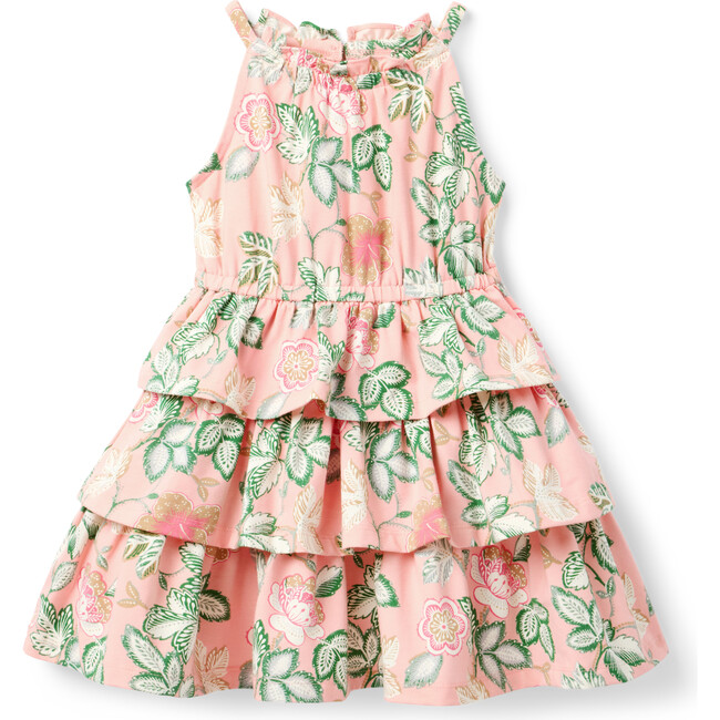 Floral Tiered Ruffle Dress, Multi