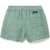 Linen-Cotton Pull-On Shortest Short, Green - Shorts - 2 - thumbnail