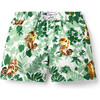 Recycled Tiger Swim Trunk, Green - Swim Trunks - 3