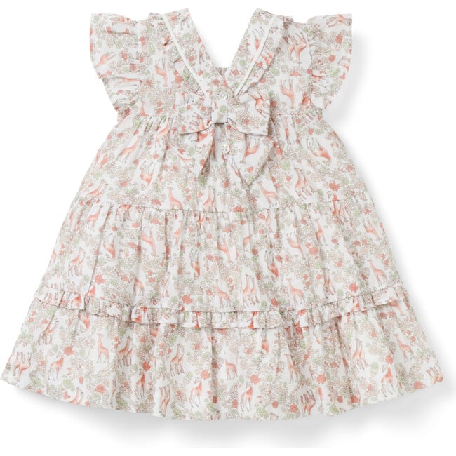 Baby Giraffe Ditsy Floral Dress, Pink - Dresses - 3
