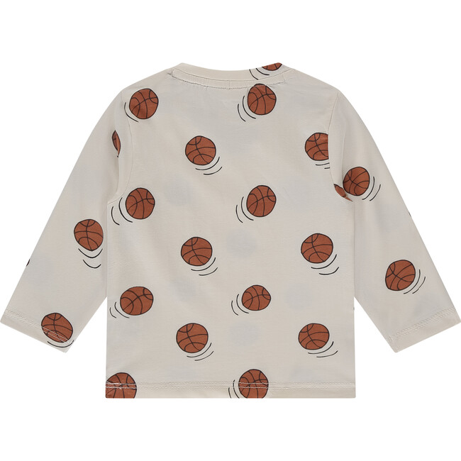 Allover Basketball Long Sleeve, Creme