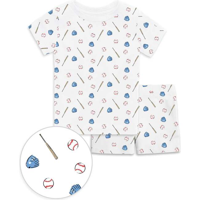 The Organic Short Sleeve Pajama Set, Baseball