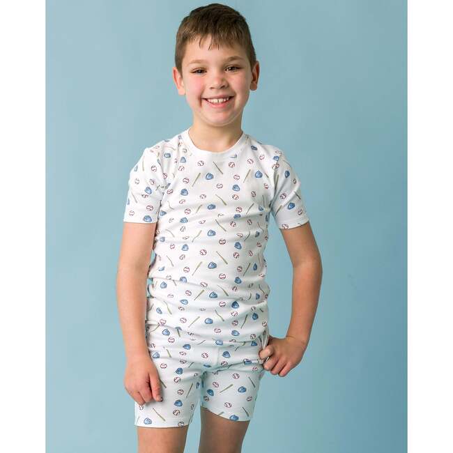 The Organic Short Sleeve Pajama Set, Baseball - Pajamas - 4
