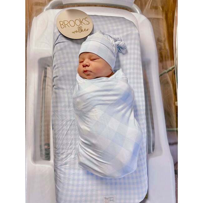 Bamboo Newborn Nest, Sunday Picnic Dusty Blue