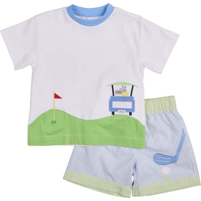 Stripe Swimtrunk With Golf Club - Swim Trunks - 3