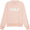 Women's Golf Full Sleeve Ribbed Trim Sweatshirt, Pink - Sweaters - 1 - thumbnail