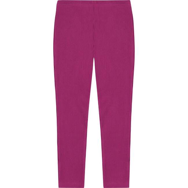 Leggings Ribbed Knit, Magenta