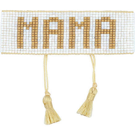 White and Gold MAMA Bracelet