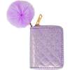 Sparkle Quilted Wallet, Purple - Bags - 1 - thumbnail
