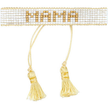 Small White and Gold MAMA Bracelet - Necklaces - 3