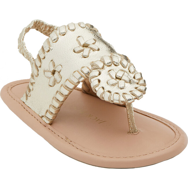 Baby Jacks Flat Sandal, Platinum - Sandals - 1