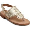 Toddler Jacks Flat, Platinum - Sandals - 1 - thumbnail