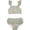 Girl's Two-Piece Ruffle Swimsuit Sketched Daisy - Two Pieces - 1 - thumbnail
