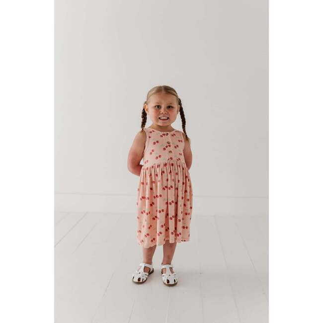 Girl's Henley Tank Dress Desert Mist Blooms