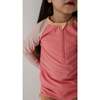 Girl's Zip Rash Guard Swimsuit Strawberry Ice Colorblock - One Pieces - 3