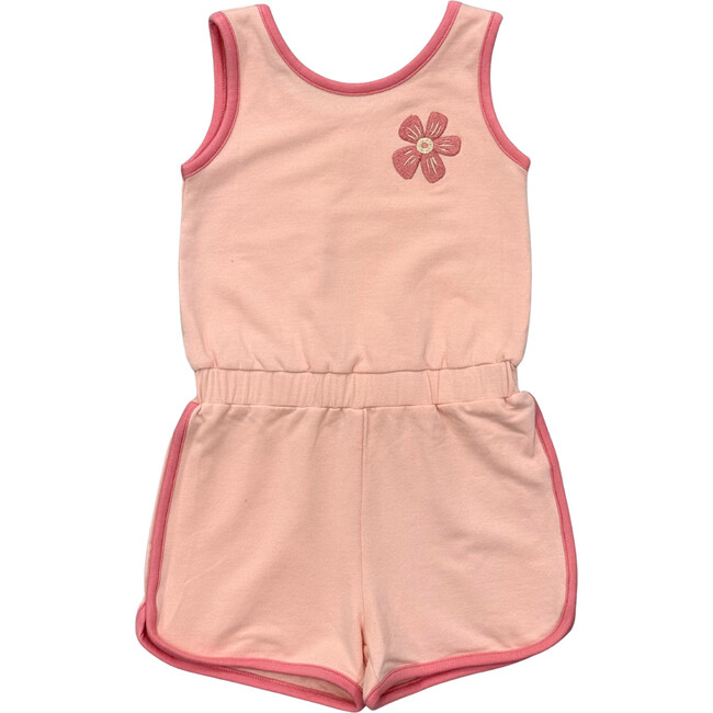 Girl's Terry Romper Peachy Blush