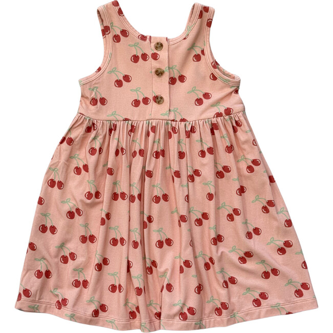 Girl's Henley Tank Dress Cherries
