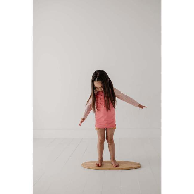 Girl's Zip Rash Guard Swimsuit Strawberry Ice Colorblock - One Pieces - 6