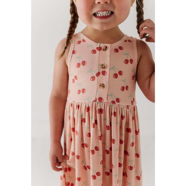 Girl's Henley Tank Dress Cherries - Dresses - 4