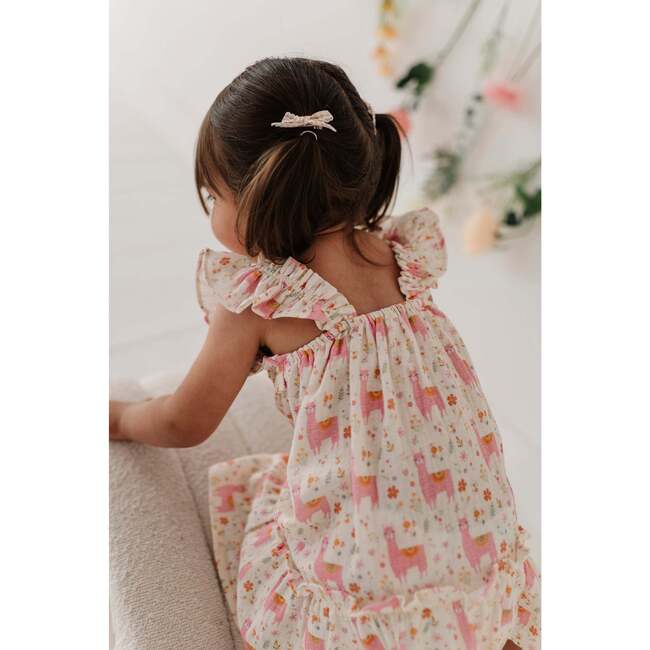 Girl's Drop-Waist Peplum Dress Llamas - Dresses - 10