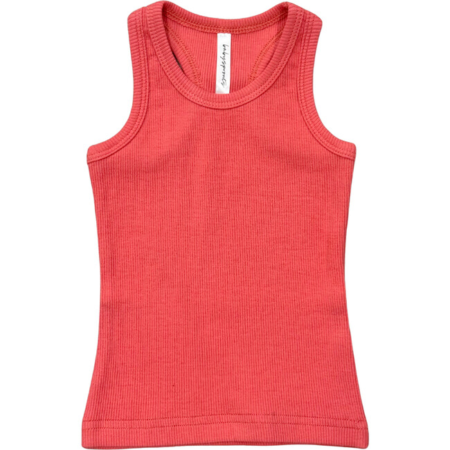 Girl's Ribbed Tank Cherry Pink