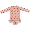 Girl's One-Piece Ruffle Rash Guard Swimsuit Cherries - One Pieces - 1 - thumbnail