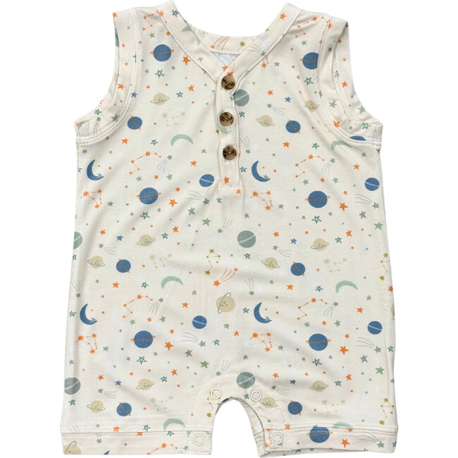 Boy's Sleeveless Romper Planets