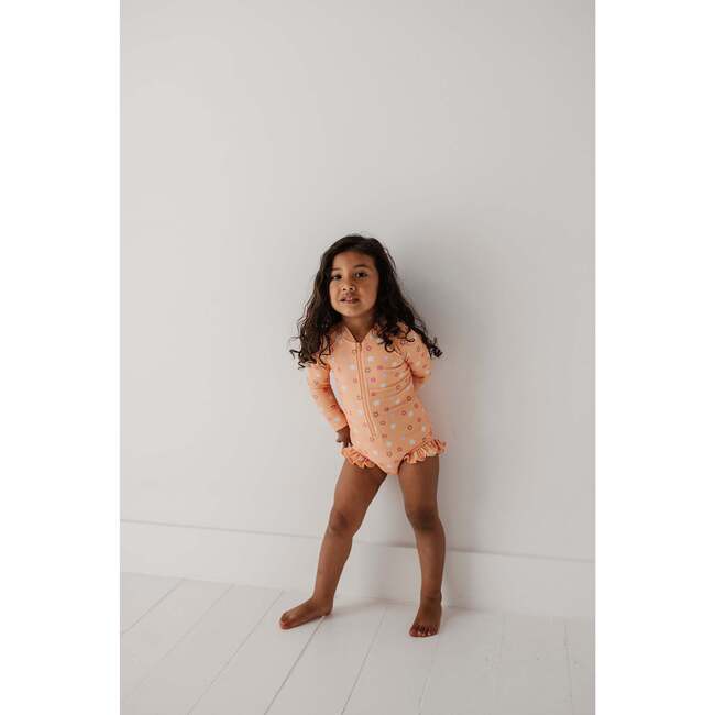 Girl's One-Piece Ruffle Rash Guard Swimsuit Cherries - One Pieces - 3
