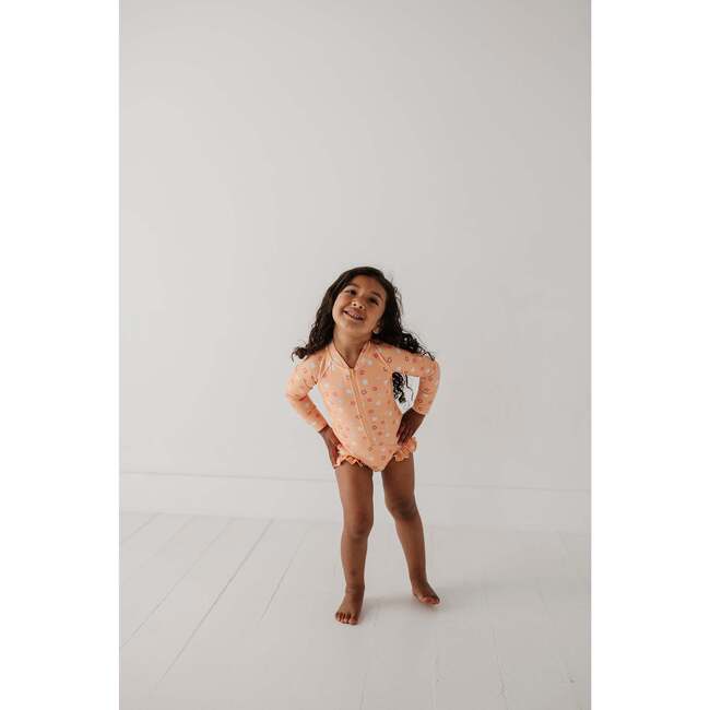 Girl's One-Piece Ruffle Rash Guard Swimsuit Cherries - One Pieces - 5